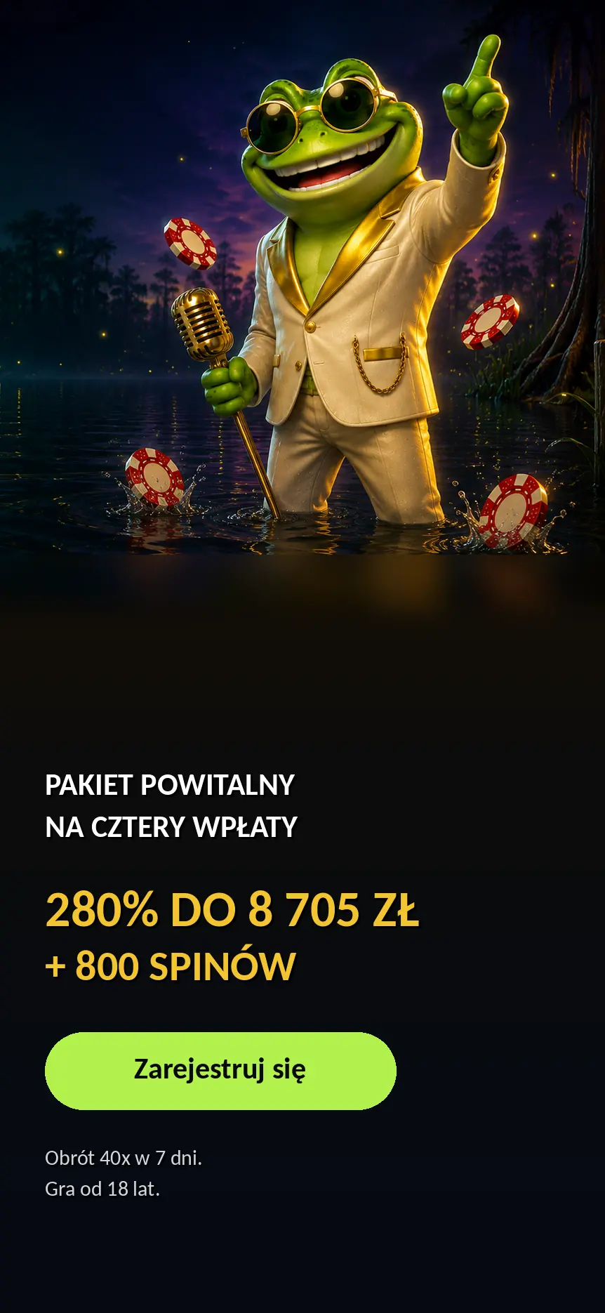 Spinline Casino - pakiet powitalny na cztery wpłaty